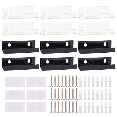 12 Sets 2 Colors Acrylic Vinyl Record Wall Holder AJEW-FG0003-21-1