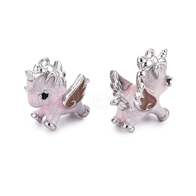 Brass Micro Pave Clear Cubic Zirconia Pendants KK-Q074-20P-1