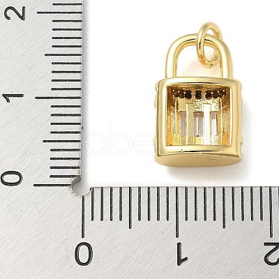 Rack Plating Brass Micro Pave Cubic Zirconia Pendants KK-K392-47G-1