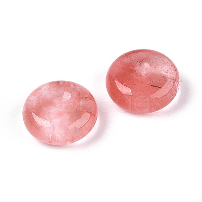 Cherry Quartz Glass Pendants G-N353-05A-14-1