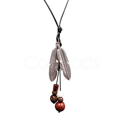 Alloy & Resin & Wood & Walnut Pendant Necklaces for Women FS-WGF26A9-01-1