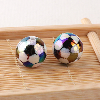UV Plating Opaque Acrylic Beads LS-OACR-TAC0006-06-1