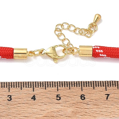 Ployester Core-Wrapped Round Cord Necklace Making KK-CBACFA2-03G-25-1