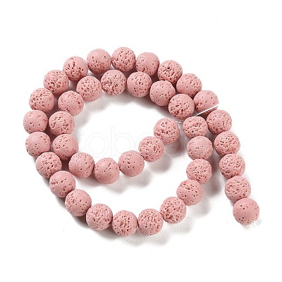 Synthetic Lava Rock Dyed Beads Strands G-H311-08C-08-1