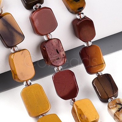 Natural Mookaite Beads Strands G-T138-26A-02-1