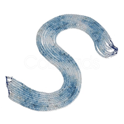 Gradient Color Natural Devil Blue Aquamarine Beads Strands G-NH0072-B01-3mm-1