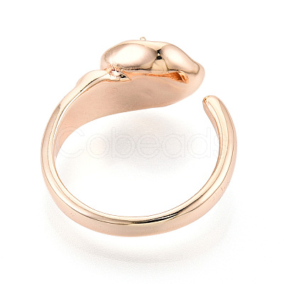 Brass Cuff Ring Settings KK-T076-80G-1