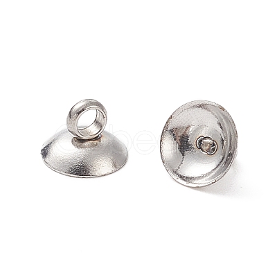 304 Stainless Steel Bead Cap Pendant Bails X-STAS-G224-24P-10-1