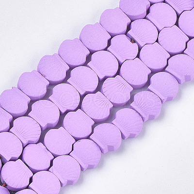 Spray Painted Non-magnetic Synthetic Hematite Beads Strands G-T116-23-09-1