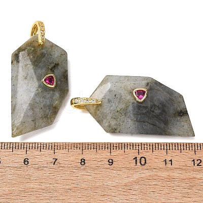 Natural Labradorite Pendants GG-CBA51ED-04G-01-1