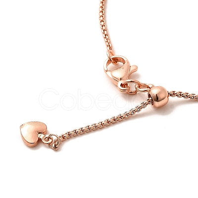 1mm Rack Plating Brass Box Chain Adjustable Slider Necklaces for Women Men MAK-L044-08RG-1