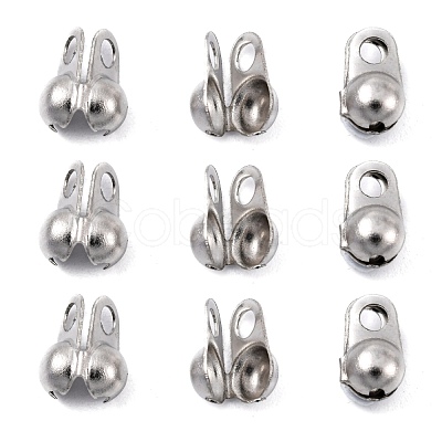 Tarnish Resistant 304 Stainless Steel Bead Tips STAS-R063-22-1