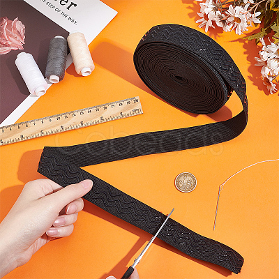 10 Yards Polyester Non Slip Knitted Elastic Cord SRIB-BC0001-26-1