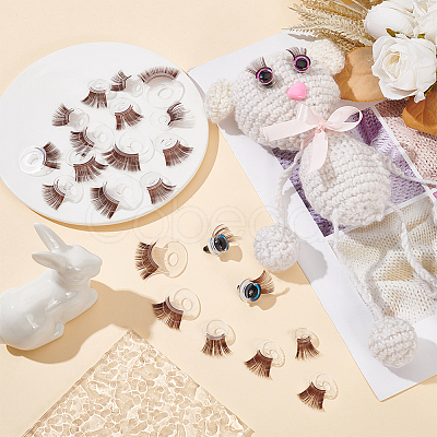 24Pcs 6 Style Acrylic Doll Eyelashes DOLL-PH0001-41B-1