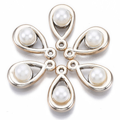 ABS Plastic Imitation Pearl Pendants OACR-R248-005LG-1