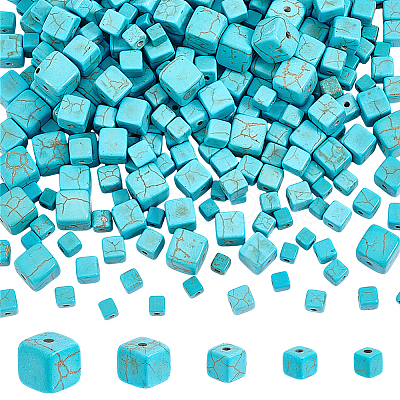 318Pcs Synthetic Turquoise Beads Strands G-PH0002-70-1