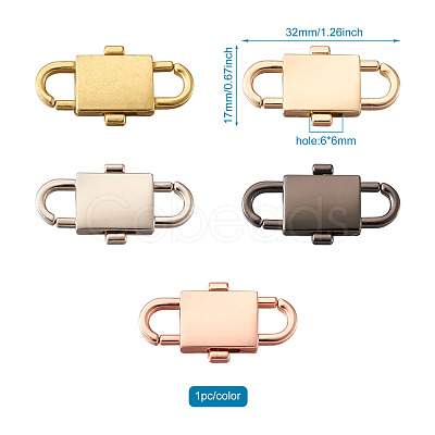 5 Colors Adjustable Alloy Chain Buckles PALLOY-TA0001-91-RS-1