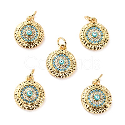 Brass Micro Pave Cubic Zirconia Pendants X-ZIRC-P092-010G-03-RS-1