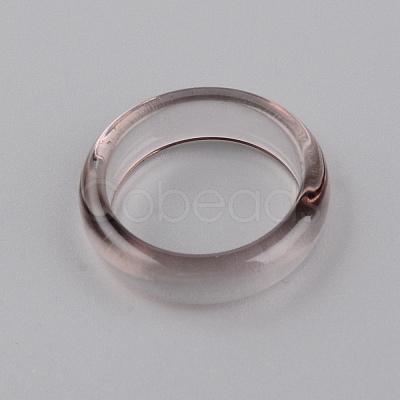 Transparent Resin Finger Rings RESI-WH0024-76L-1