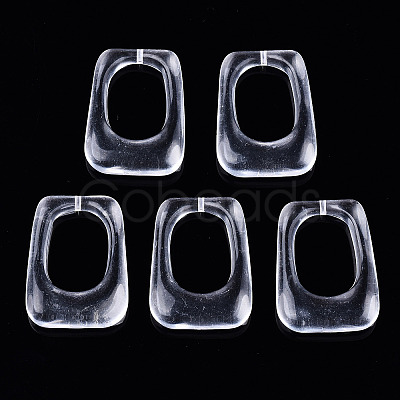 Transparent Resin Pendants RESI-T048-01-C01-1