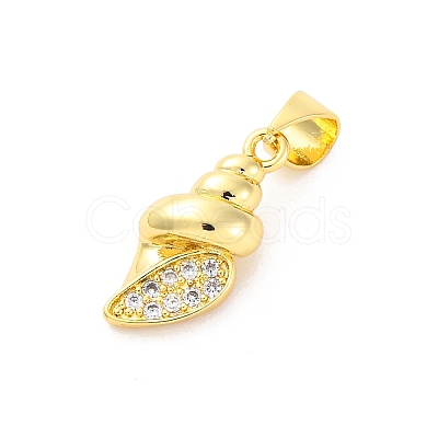 Brass Micro Pave Cubic Zirconia Pendants KK-D325-33G-1