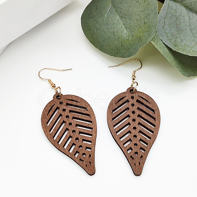Iron Wood Dangle Earrings for Women WG6E691-01-1