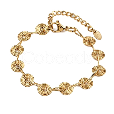 304 Stainless Steel Link Chain Bracelets for Women BJEW-Z143-26G-1