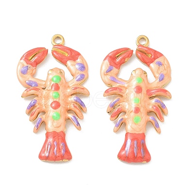 304 Stainless Steel Enamel Pendants STAS-Q119-16G-04-1
