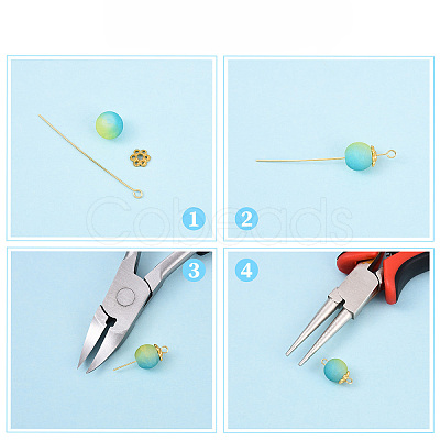 Brass Eye Pins KK-YW0004-04C-P-1