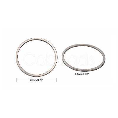 Non-Tarnish 304 Stainless Steel Linking Ring X-STAS-S079-12C-A-1