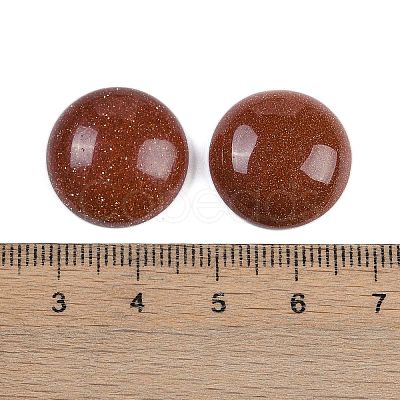 Synthetic Goldstone Cabochons G-T020-18mm-43-1