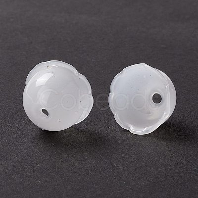 Handmade Blown Glass Flower Beads GLAA-Z003-02-1