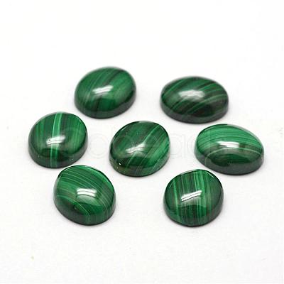 Oval Natural Malachite Cabochons G-O147-03D-1