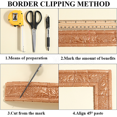 XPE Foam 3D Self-Adhesive Waterproof Wallpaper Border FIND-WH20015-110A-04-1