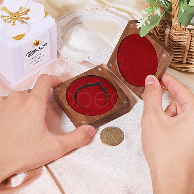 Wood Medal Storage Magnetic Boxes CON-WH0088-93A-02-1