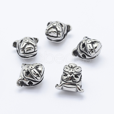 304 Stainless Steel Puppy Beads STAS-K152-01AS-1