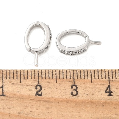Brass Micro Pave Cubic Zirconia Pendants Bails KK-D324-10P-1