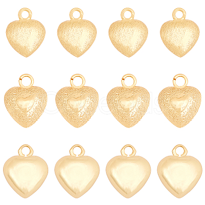 12Pcs 3 Style Brass Charms KK-CA0001-53G-1