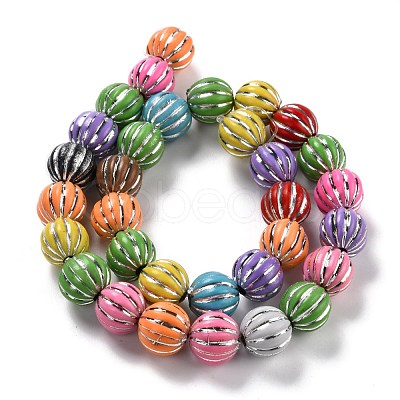 Grooved Resin Beads Strands RESI-M023-01G-1