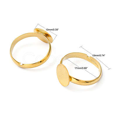 Brass Pad Ring Base Findings X-EC022-G-1
