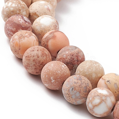 Natural Imperial Jasper Beads Strands X-G-A175C-8mm-01-1