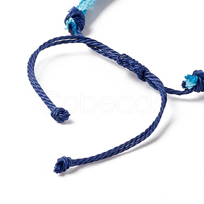 3Pcs 3 Style Plastic Braided Bead Bracelets Set BJEW-B065-08C-1