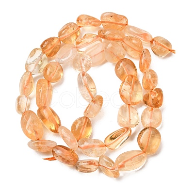 Heated Natural Citrine Beads Strands G-L608-A09-02-1