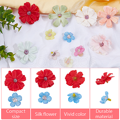 150Pcs 2 Styles Cloth Flower Ornaments DIY-SP0005-85-1