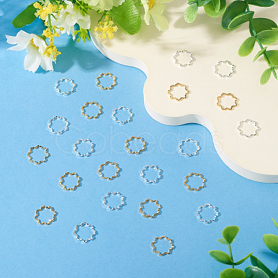 24Pcs 2 Colors Brass Linking Rings KK-TA0003-07-1