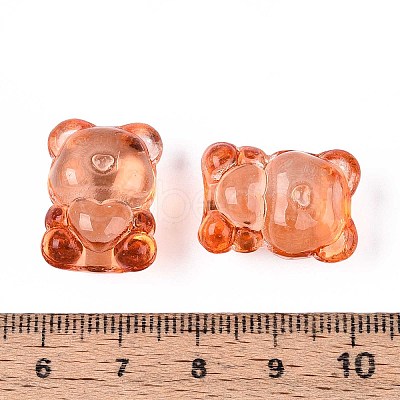 Baking Paint Transparent Glass Beads DGLA-N018-02H-1