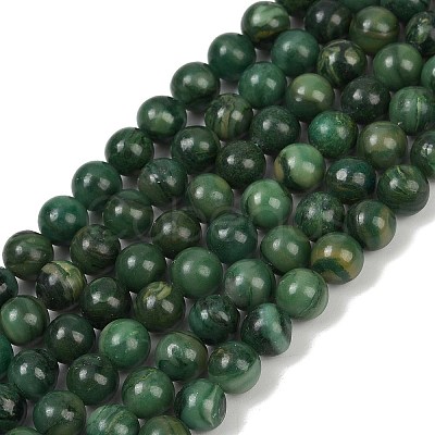 Natural African Jade Beads Strands G-K091-6mm-1