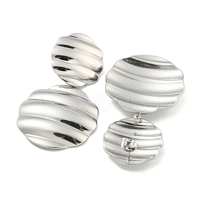 Tarnish Resistant 304 Stainless Steel Stud Earrings for Women EJEW-A108-12P-1