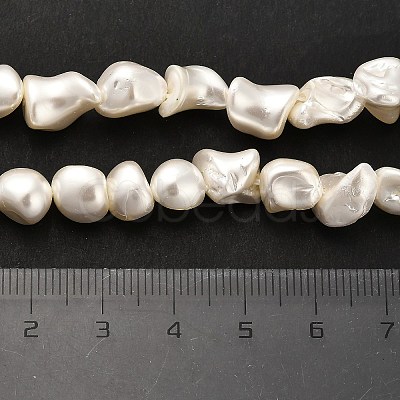 Electroplated Shell Pearl Beads Strands BSHE-C009-01A-1