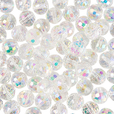 80Pcs Half Rainbow Plated Glass Beads EGLA-TA0013-04A-1